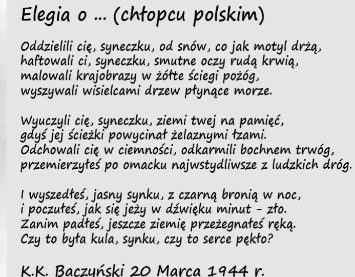Elegia o chłopcu polskim: Analiza wiersza Baczyńskiego klucz do zrozumienia?