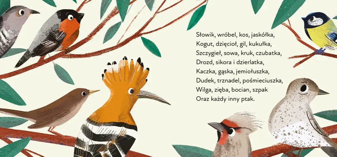 ilustracja ptaki kł&oacute;cące się Tuwim